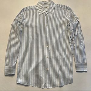 Calvin Klein Men’s Blue/White Button Down Shirt